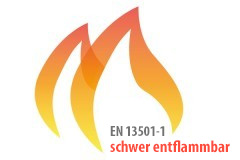 EN 13501-1 erfüllt auch die Anforderungen B1 DIN 4102