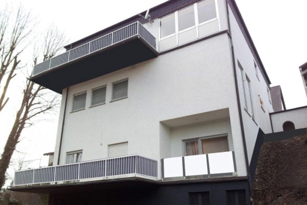 Balkonbespannung Balkonumrandung anthrazit Köln Siegen