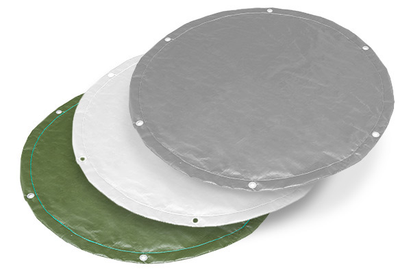 rund_x Abdeckplane rund nach Maß - wasserdichte Gewebeplane mit Ösen - 180 g/m²