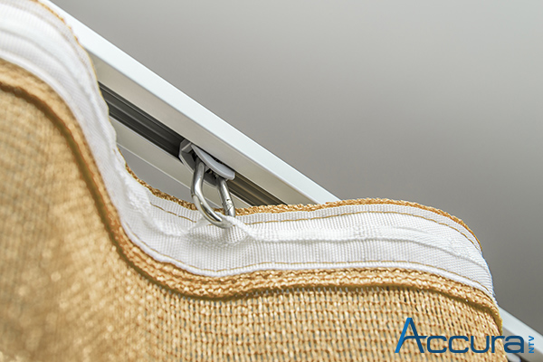 Balkonvorhang mit Vorhangschiene wetterfest