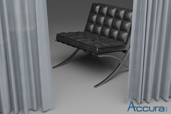 Balkonvorhang mit Vorhangschiene wetterfest