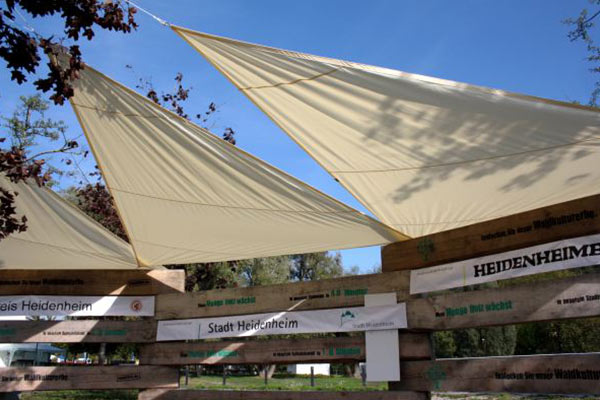 Sonnensegel für die Stadt Heidenheim
