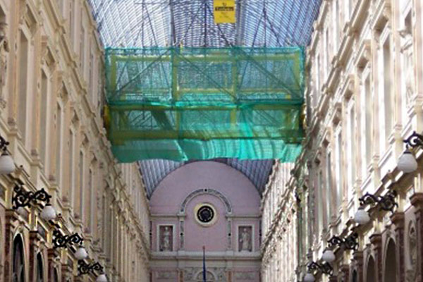 geruestschutznetzba3kC3sk2i554 Gerüstnetz aus HDPE mit Knopflöchern