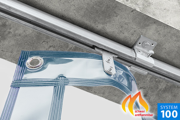 industrievorhang-100-1-brandschutz Schiene System 100 bis 4 m Höhe empfohlen