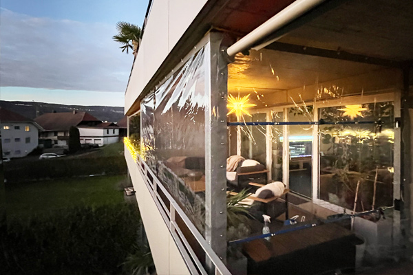 Windschutzplane nach Maß transparent Terrasse Balkon Carport Windschutzplane nach Maß transparent Terrasse Balkon Carport