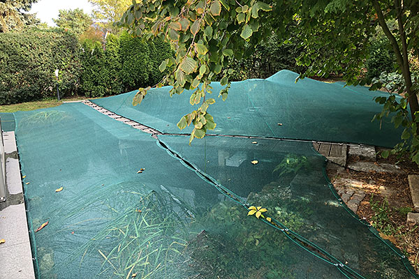 Teichnetz nach Maß Anwendungsbeispiel