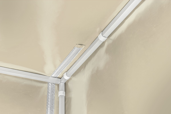 abdeckhaube-fixierung auf Anfrage mit Klett/Flausch Fixierung innen