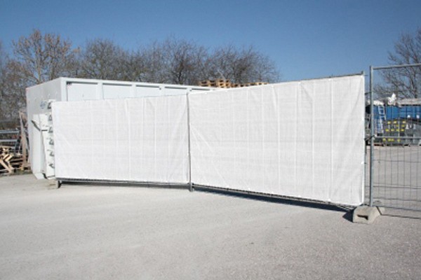 Bauzaunplane weiß