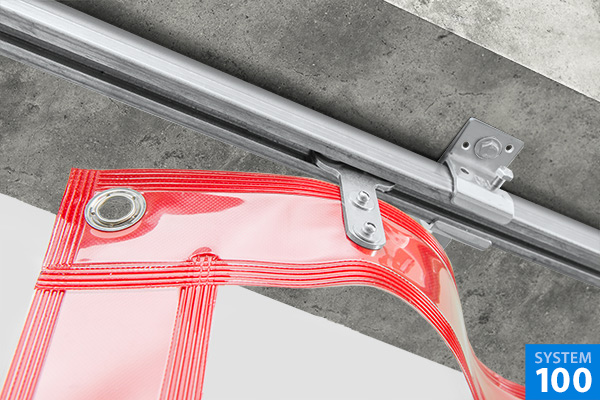 industrievorhang-100-1 Schiene System 100 bis 4 m Höhe empfohlen