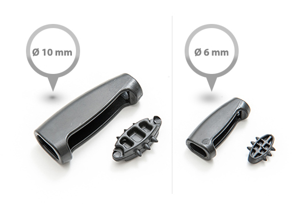 für 10 mm und 6 mm Seile