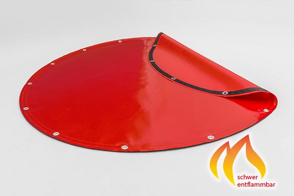 PVC-Abdeckplane nach Maß aus LKW-Plane mit stabilem Gurtband als Saum