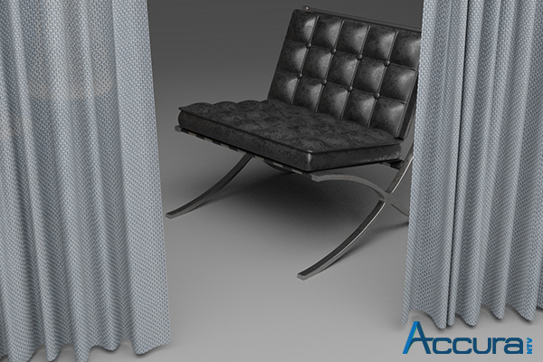 Der Outdoor-Vorhang auf dem Balkon