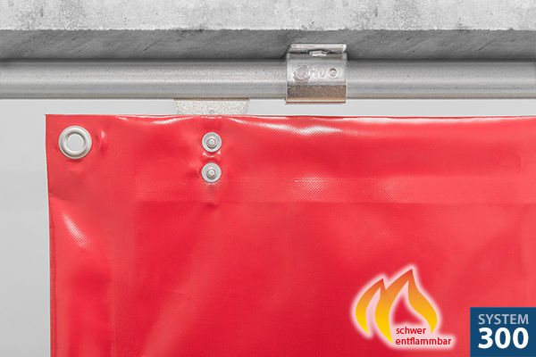 industrievorhang-300-2-brandschutz-farbig angenietete Laufrollen