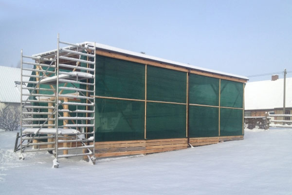 200_zaunblende_meterware_dunkelgruen_windschutz Bei Montage mit Dachlatten auch für große Flächen