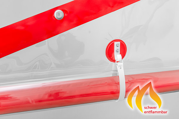 wetterschutzplane_b1_3 bei schräger Kante oben Aufrollgarnitur punktverstärkt