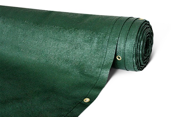 Windschutzgewebe grün mit Ösen winddicht 1,8 m 2 m