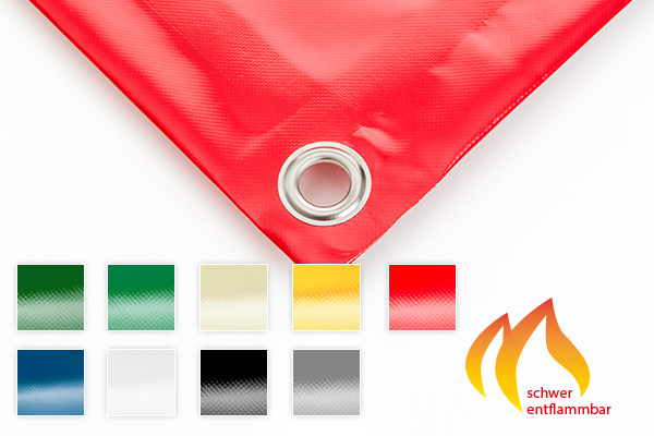 PVC-Abdeckplane 690 schwer entflammbar - achatgrau RAL 7037