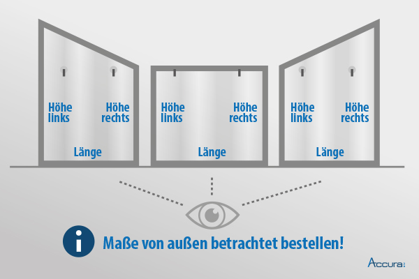 Grafik mit Tips für Maßangaben bei Bestellung von Oudtoor-Vorhängen Grafik zu Maßangaben bei Outdoor-Vorhöngen