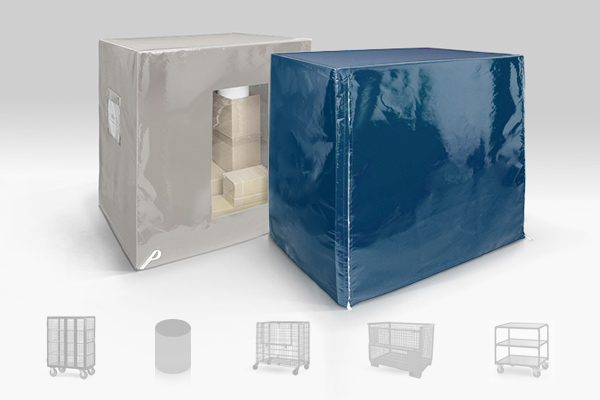 Abdeckhauben für Gitterwagen Gitterboxen Industriewagen Rollwagen